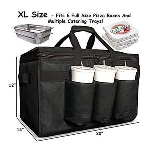 Insulated Food Delivery Bag with Cup Holders 2