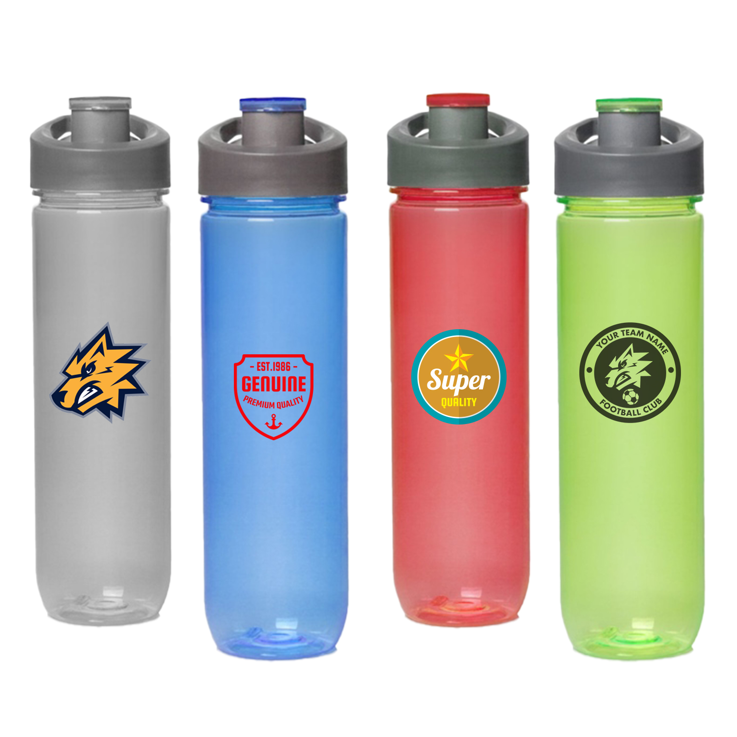 Plastic Water Bottles - 28 oz Sports Bottle w/ Flip Lid 2