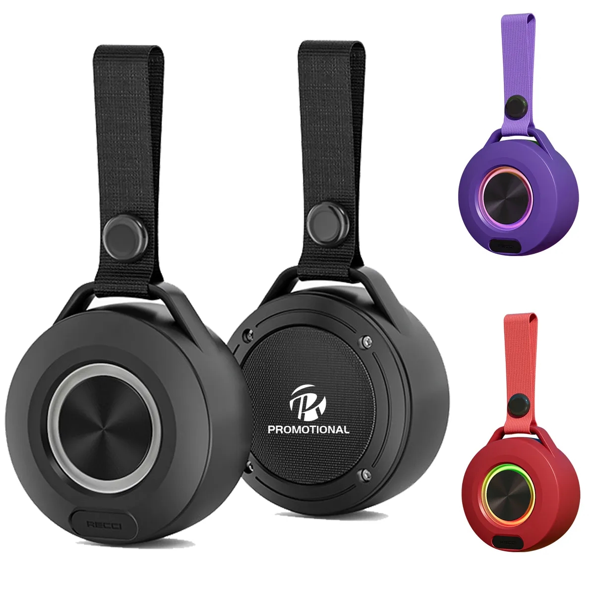 Portable Waterproof Bluetooth Speaker With Colored Light 2