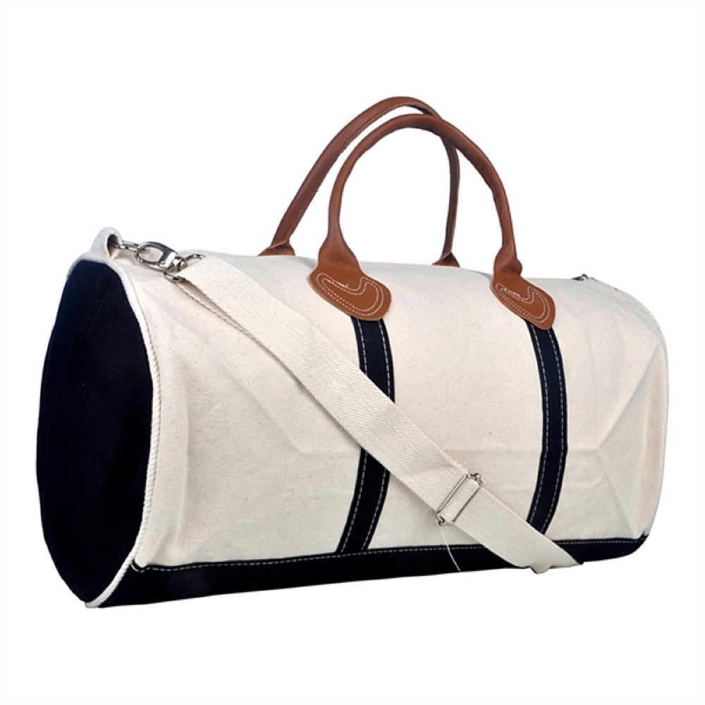 20 Oz. Super Heavy Canvas 2 Tone Round Duffle Bag 3