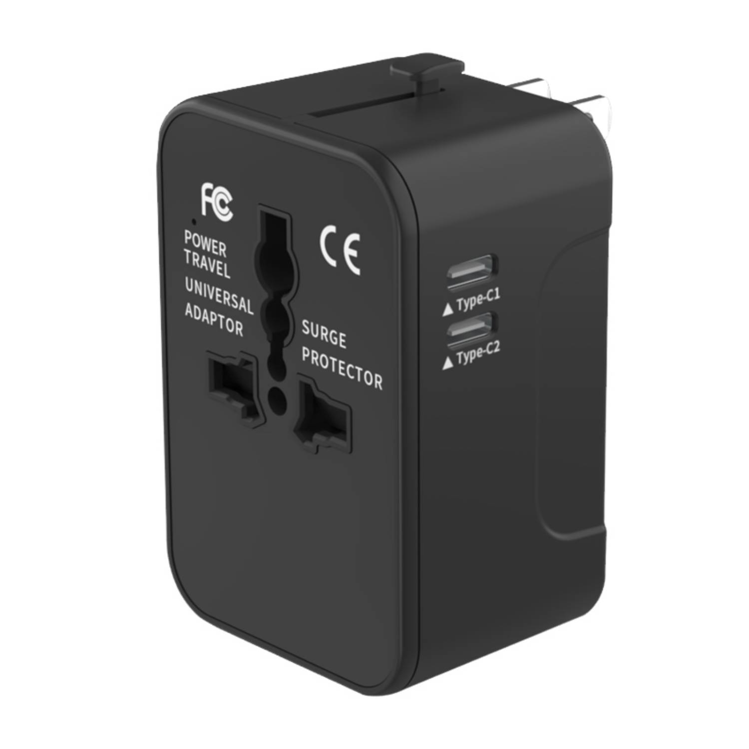 Dual Type C USB A Universal Travel Adapter 4