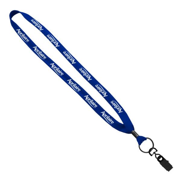 5/8" Polyester Shoelace Lanyard with Metal Crimp & Split-Ring 83