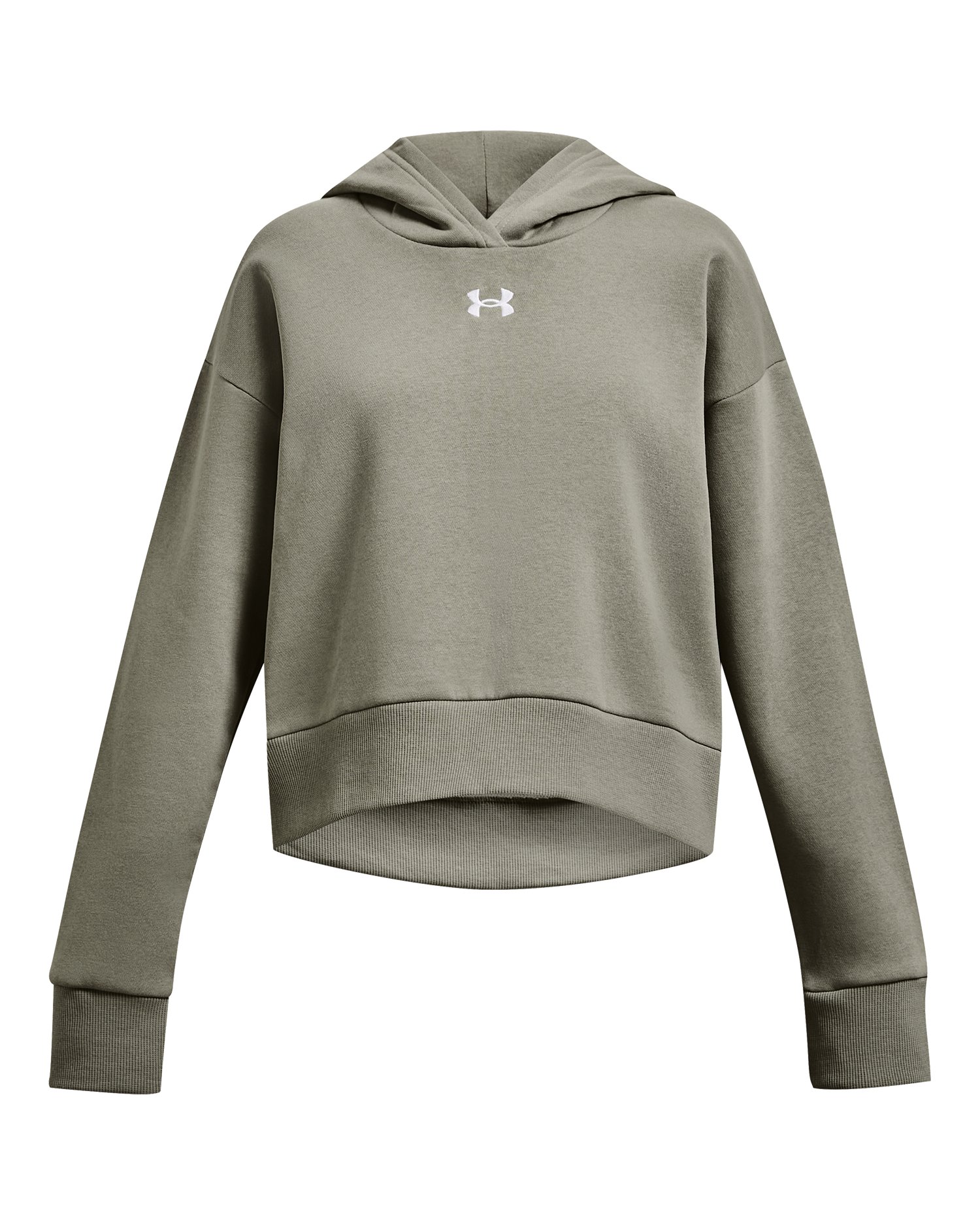 UA Rival Fleece Girls' Crop Hoodie 4