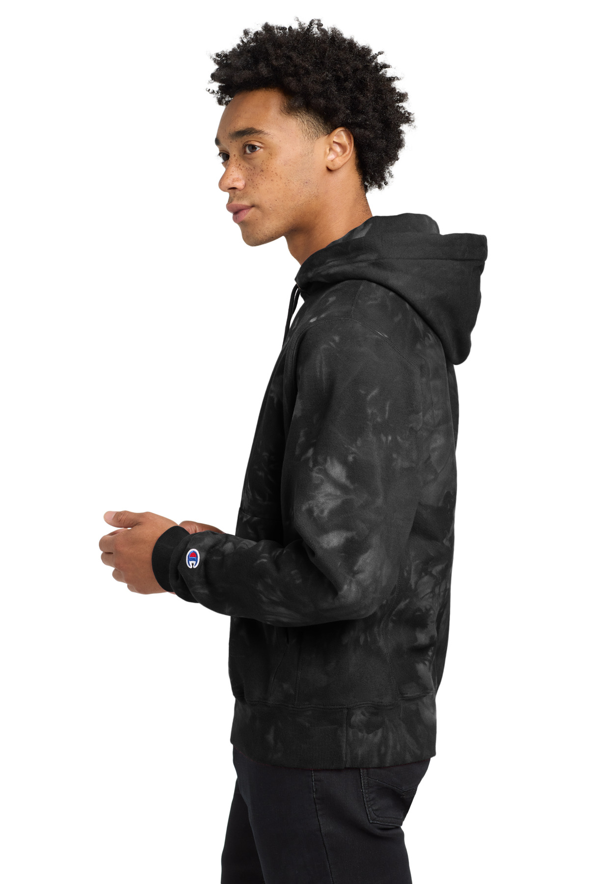 Champion Reverse Weave Scrunch-Dye Tie-Dye Hooded Sweatshirt. TDS101, custom hoodie or sweatshirt with logo imprint 8