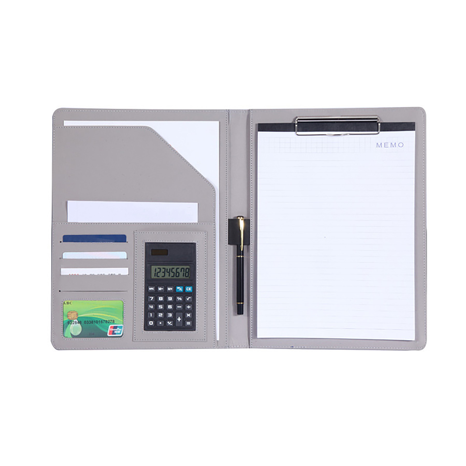 Leather A4 Binder Folder With Calculator 5