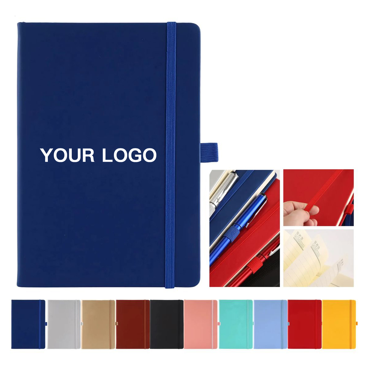 PU Leather Notebook with Strap Closure and Lined Pages 8