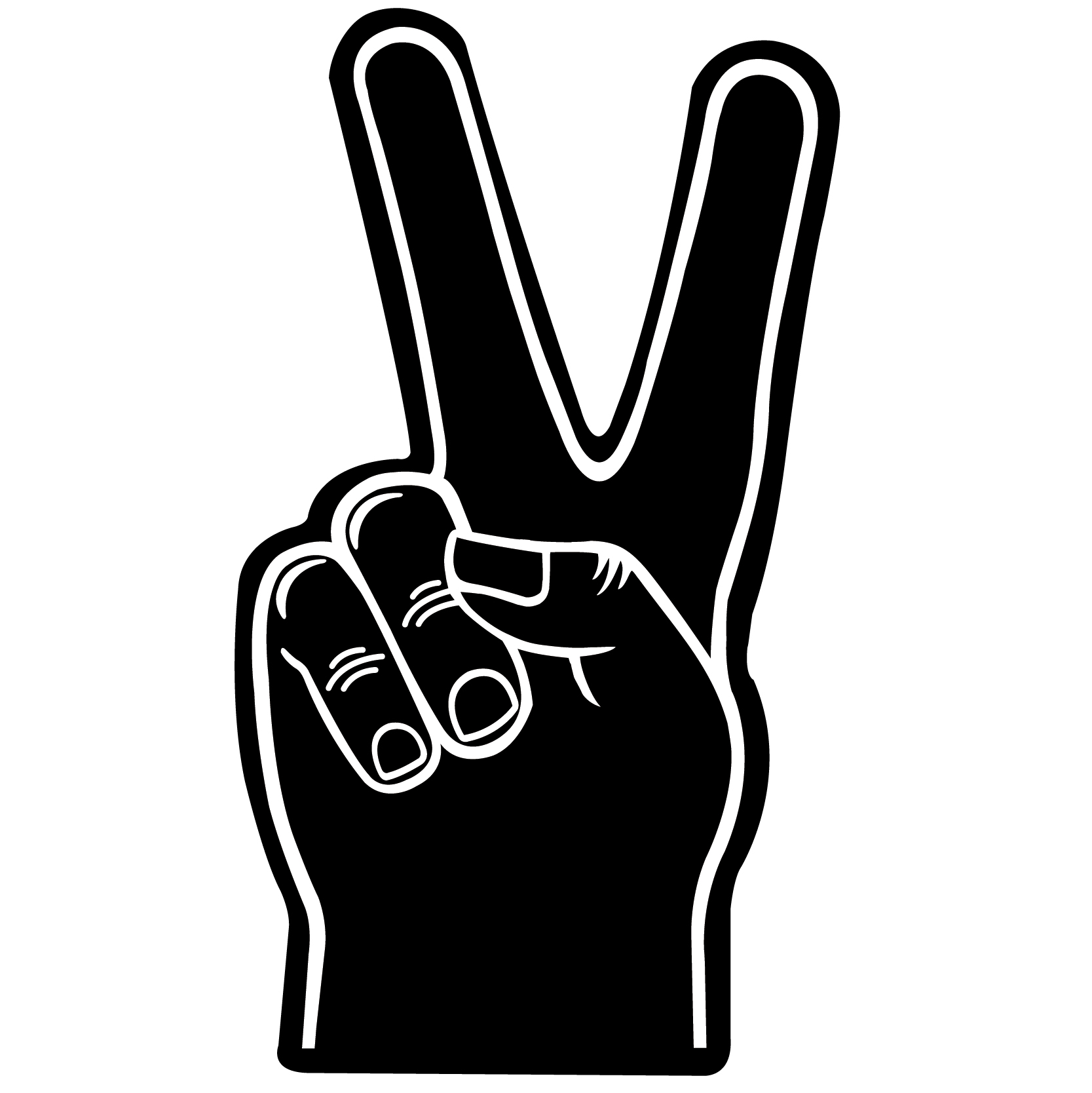 Foam Hand Peace 18" 10