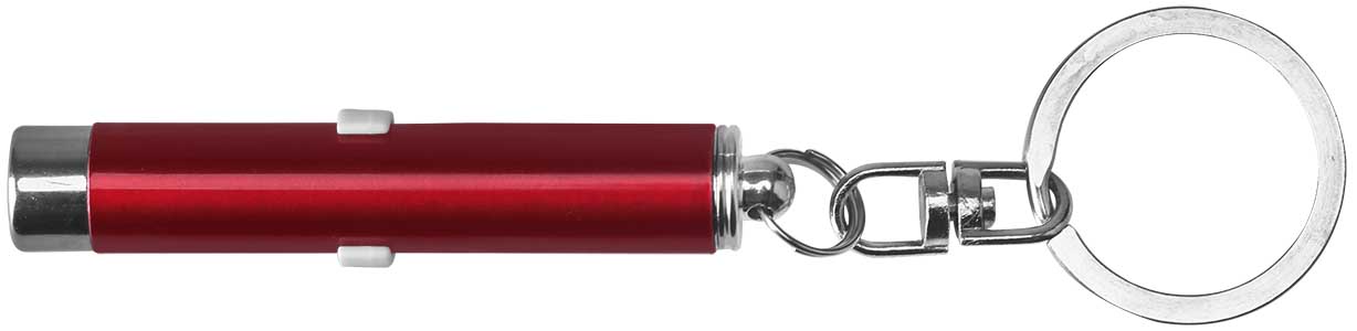 Dual function laser pointer and super bright LED flashlight with keychain. 14