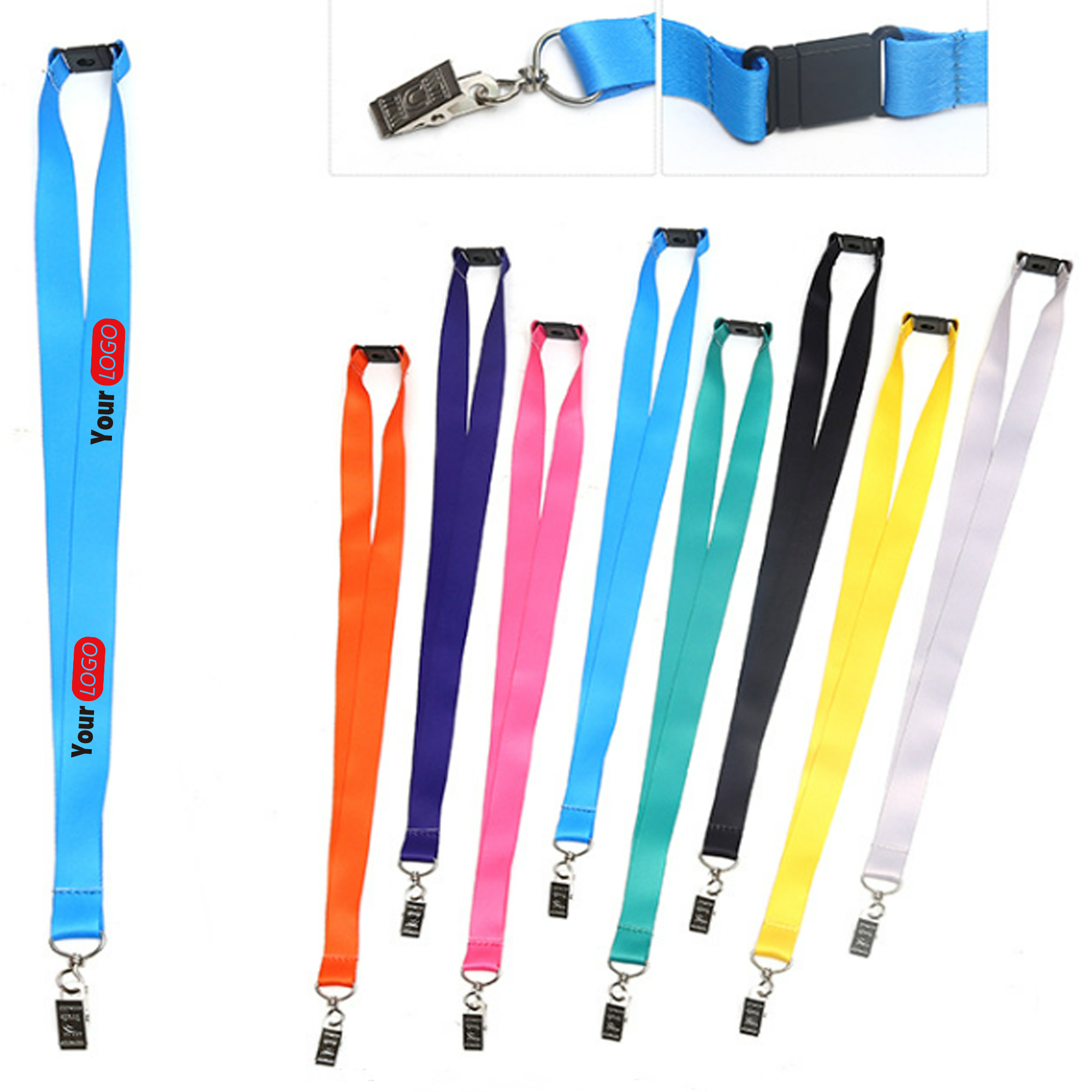 Full Color Polyester Lanyards with Safety Breakaway 2