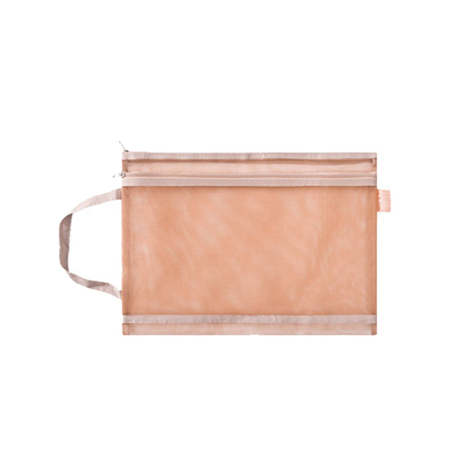 Large Durable Portable Zipper Nylon Mesh Pencil Case 5