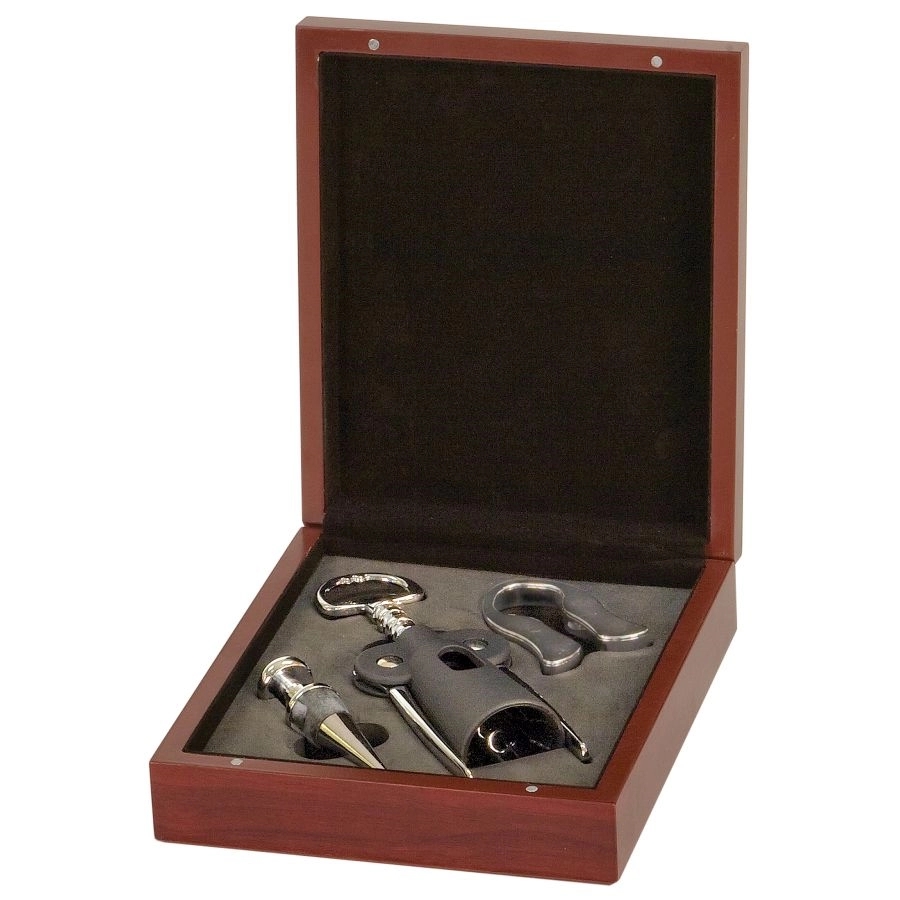 Rosewood Finish Wine 3 Piece Tool Set 1