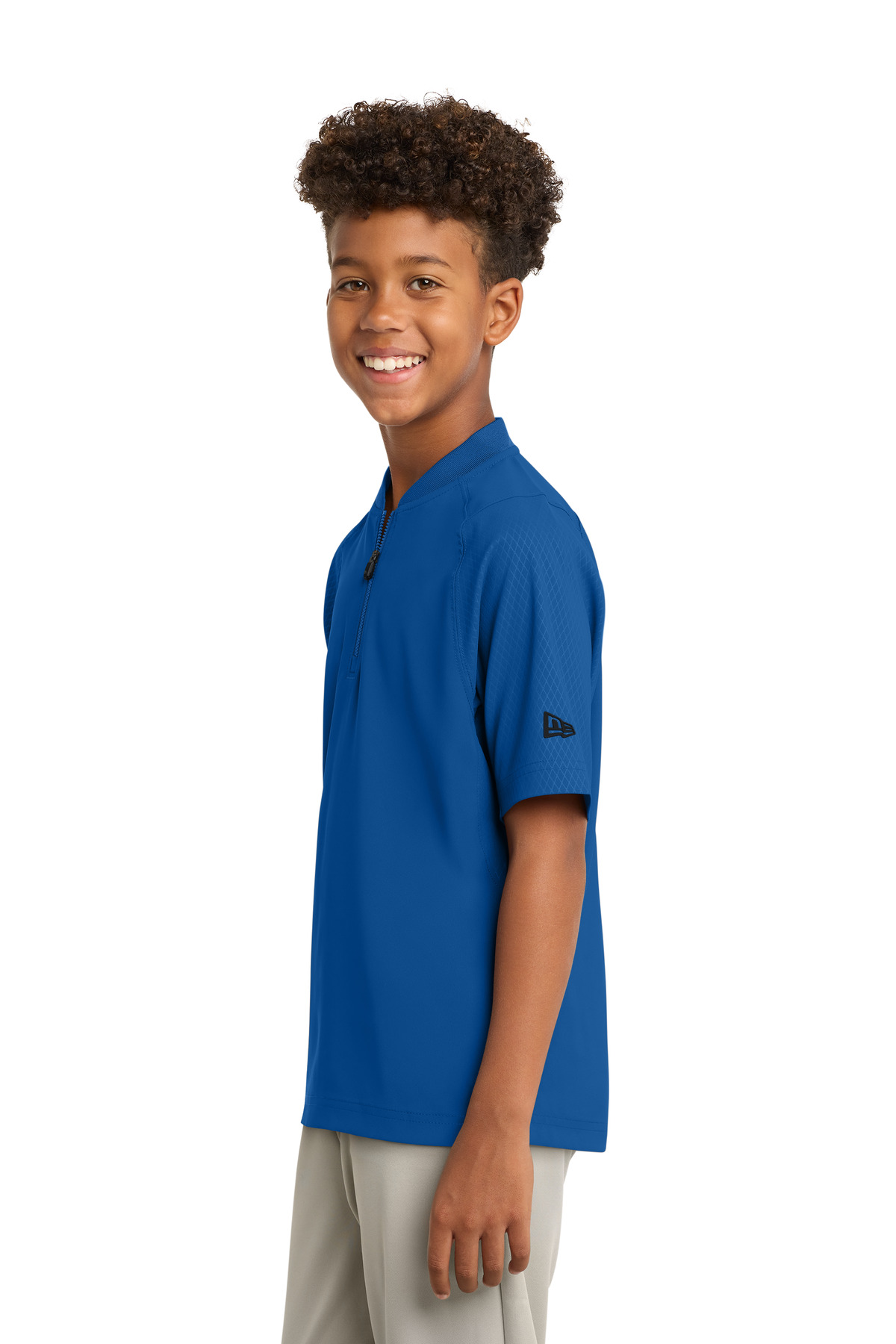 New Era Youth Cage Short Sleeve 1/4-Zip Jacket. YNEA600 13