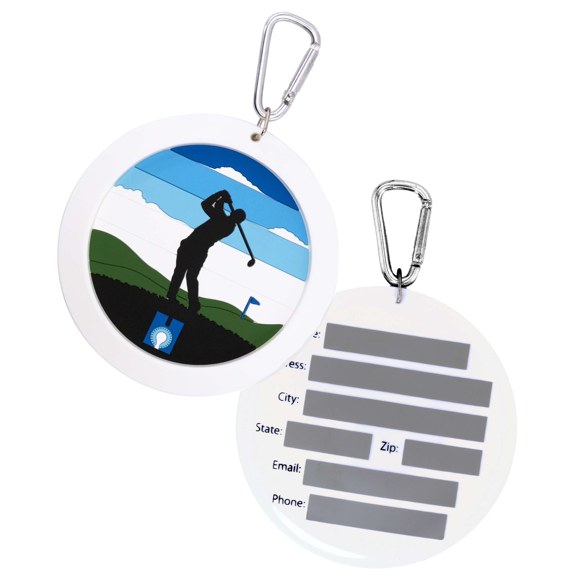 Golf Putt Target PVC Bag Tag 8