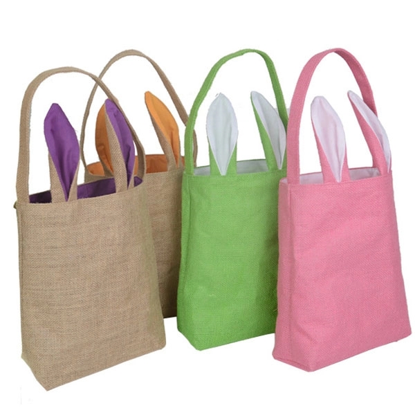 Burlap Easter Bunny Bag 7