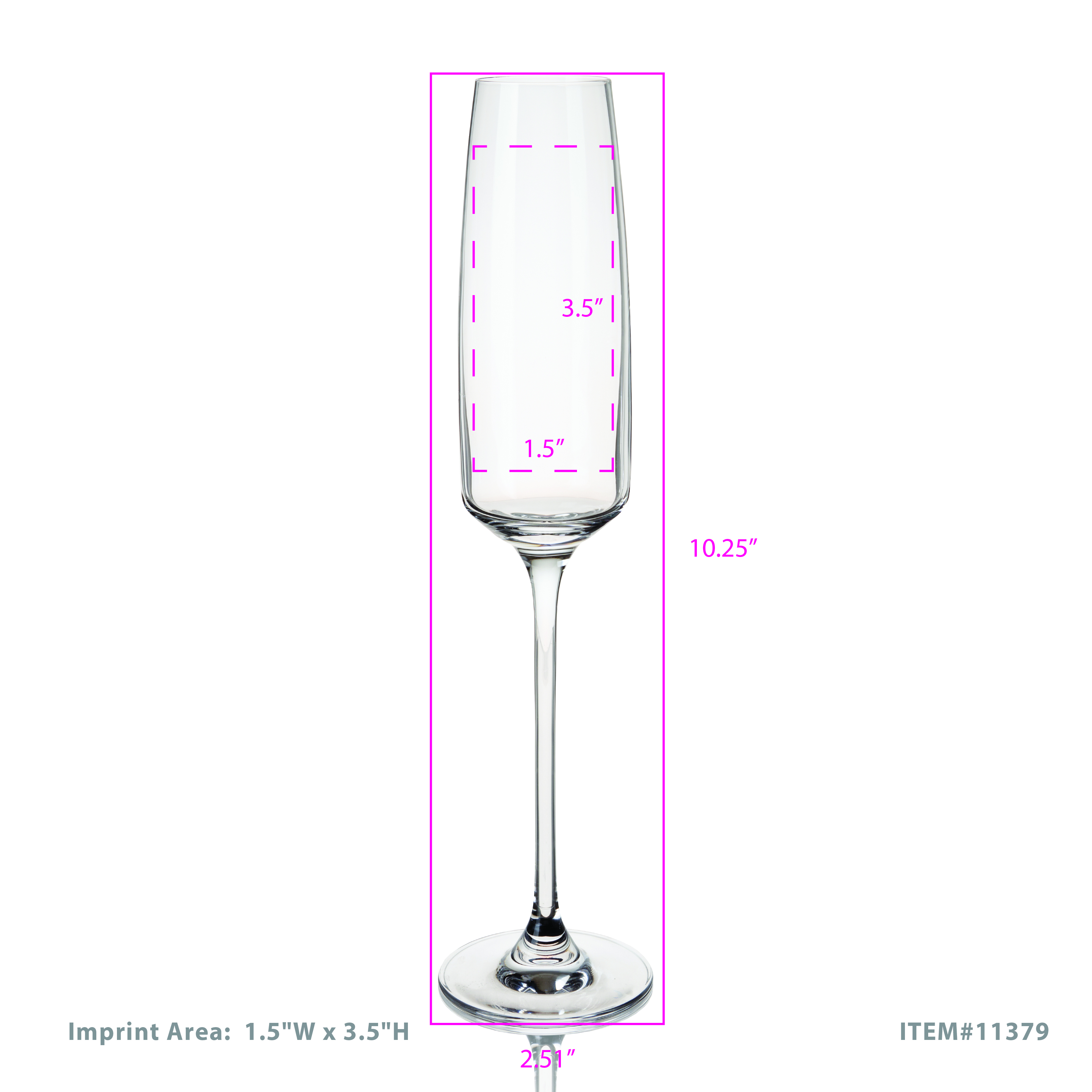 Viski® Reserve Julien Crystal Flute Glass, set of 4 1