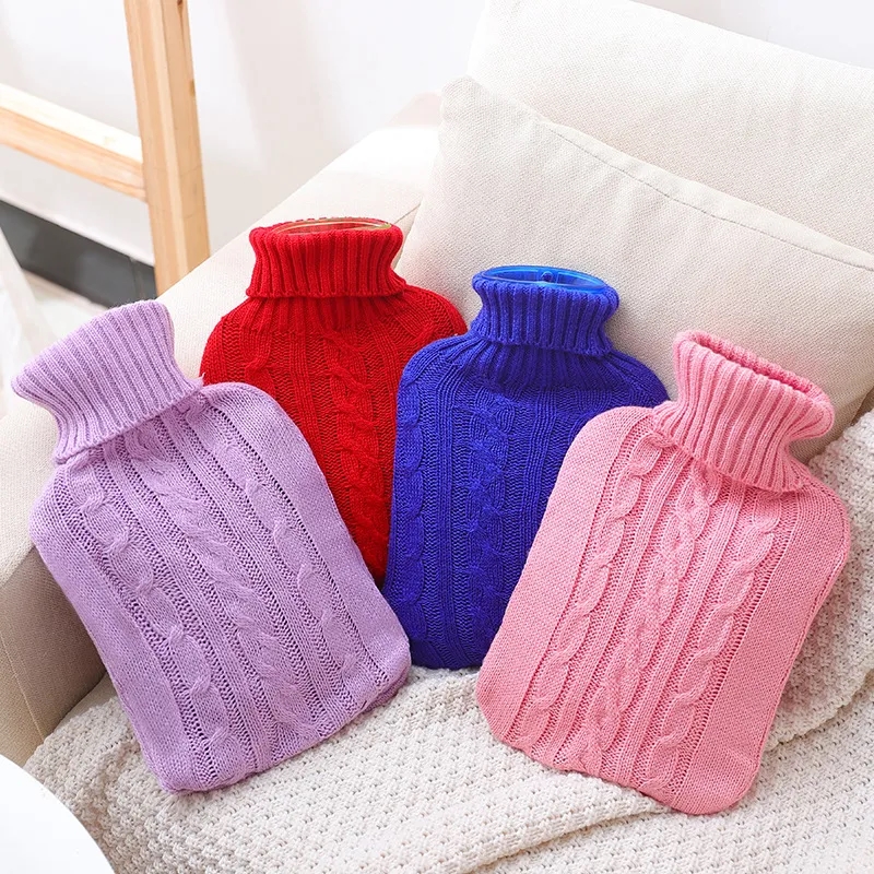 2000Ml 2 Liter Rubber Hot Water Bottle With Cover Knitted 4