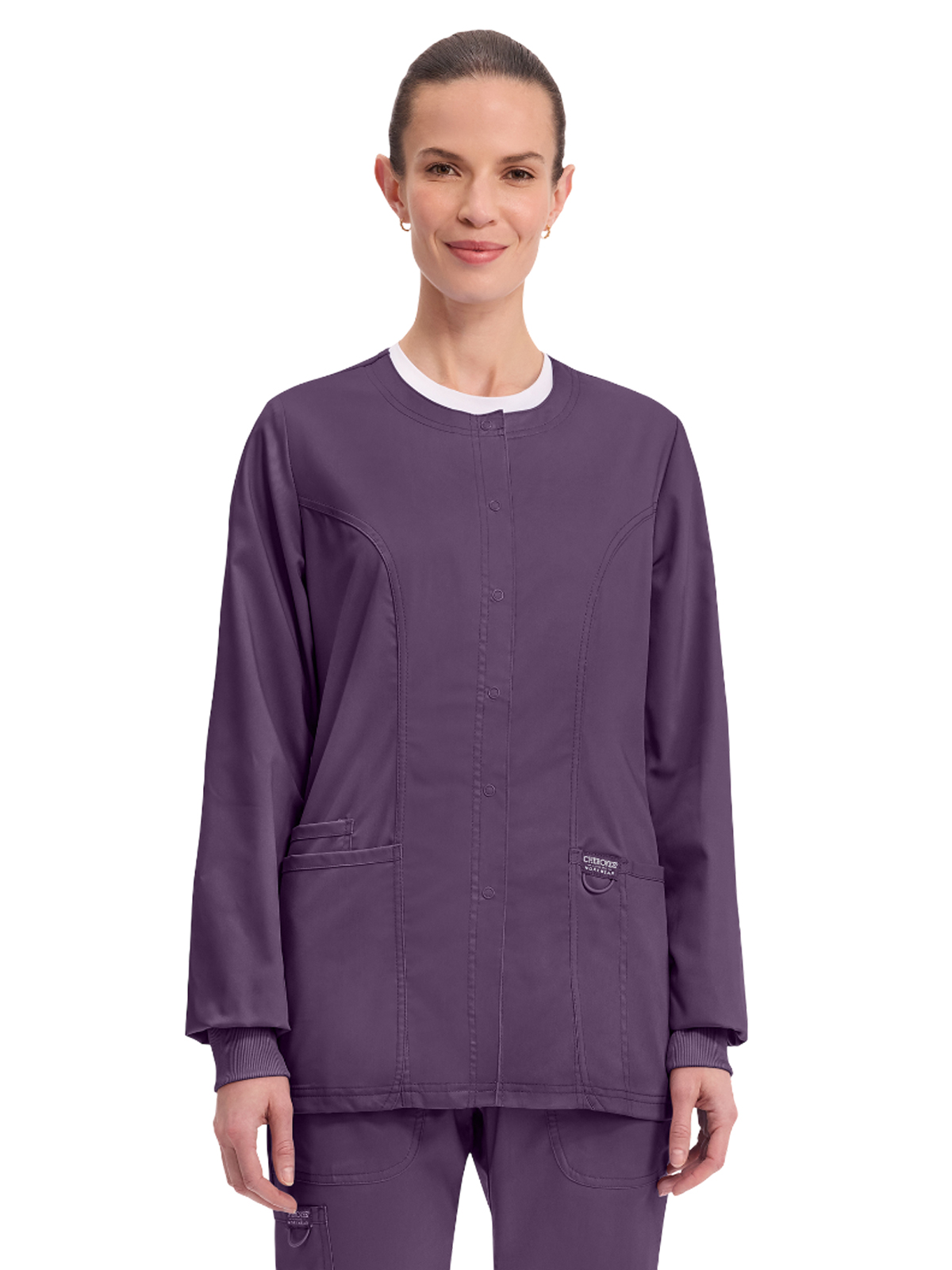 Cherokee - Workwear Revolution - Women's 3-Pocket Snap Front Jacket 13