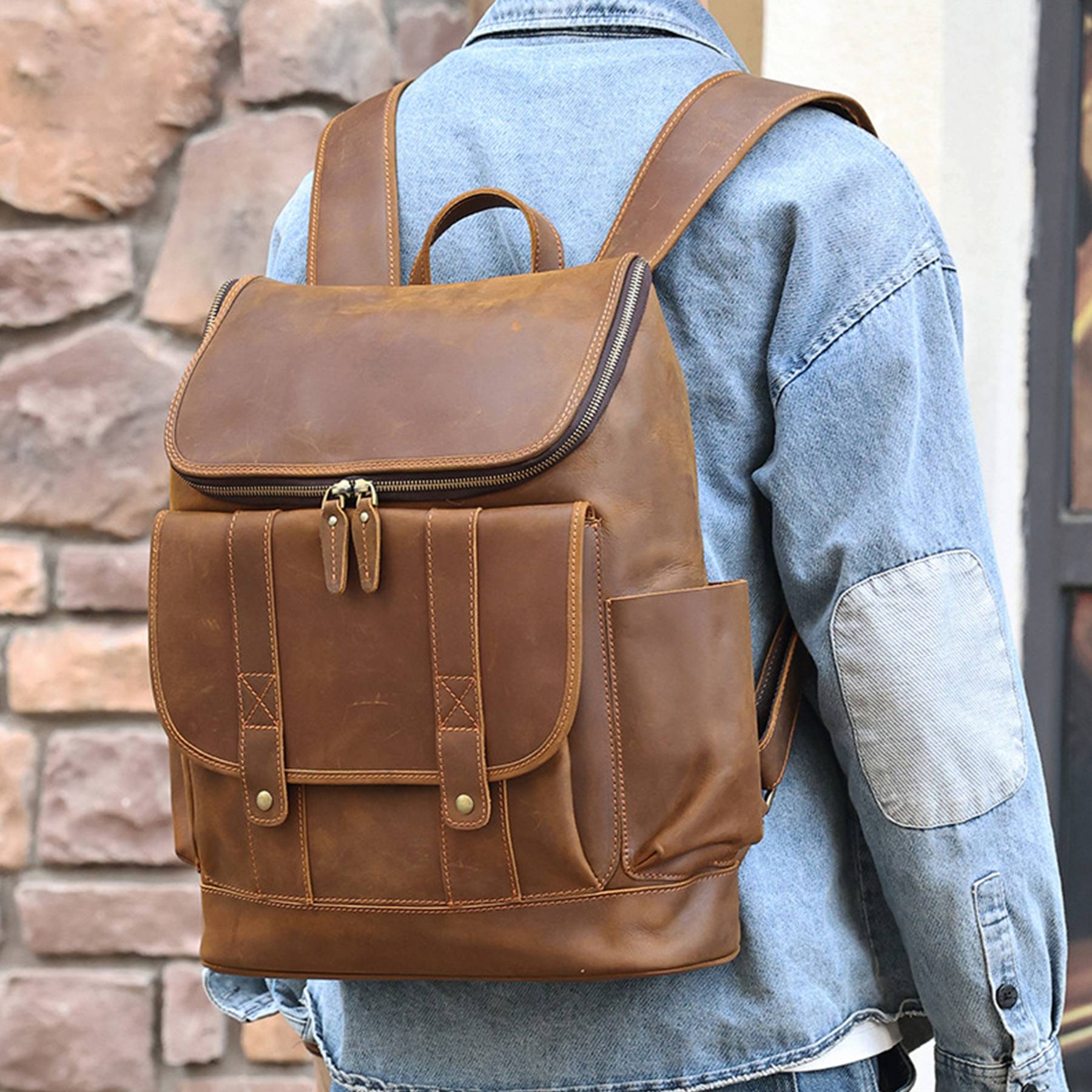 Leather Backpack for Men 5
