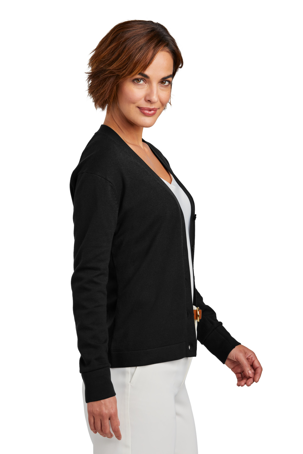 Women's Cotton Stretch Cardigan Sweater