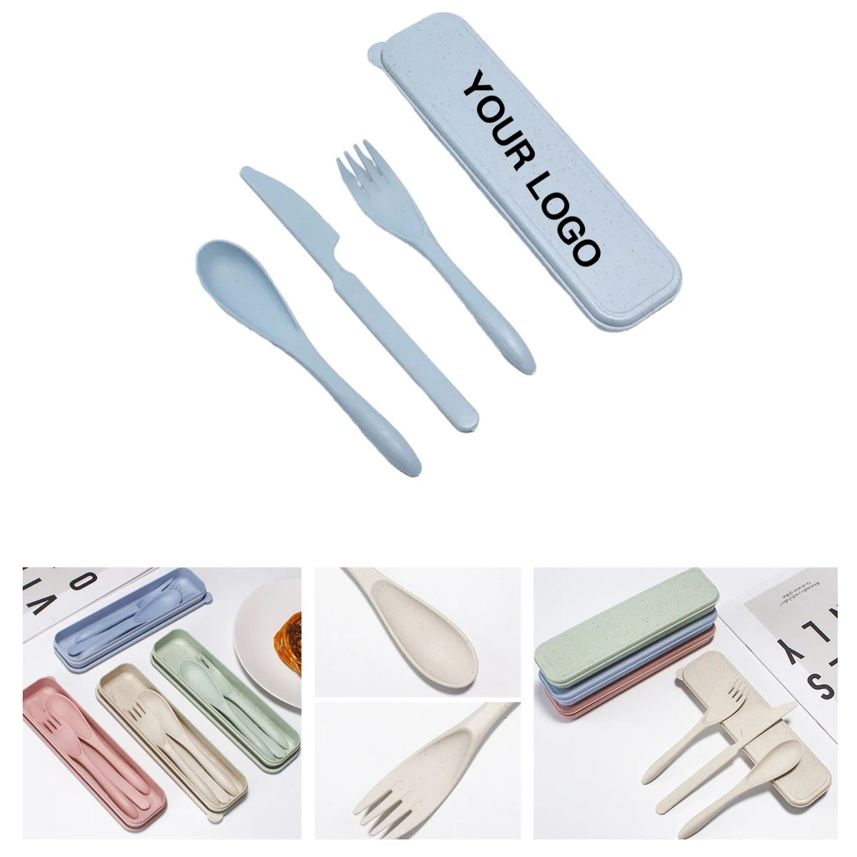 Lightweight Wheat Straw Cutlery 8 Inch for Travel 3