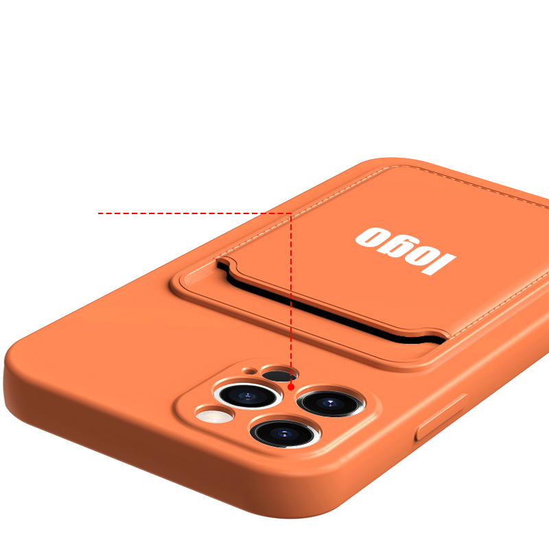 iphone14 fine hole integrated card holder mobile phone case 2