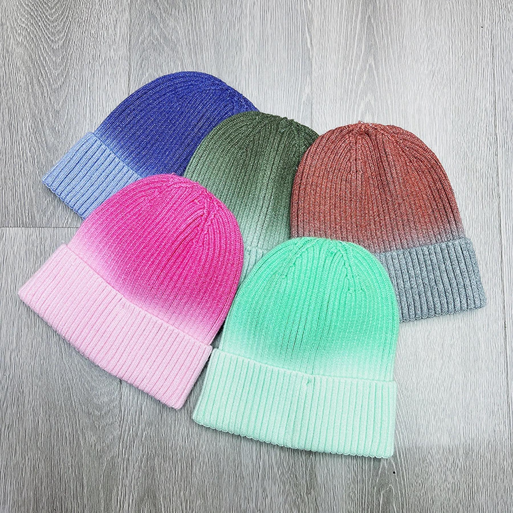 Gradient Color Knitted Beanie 4