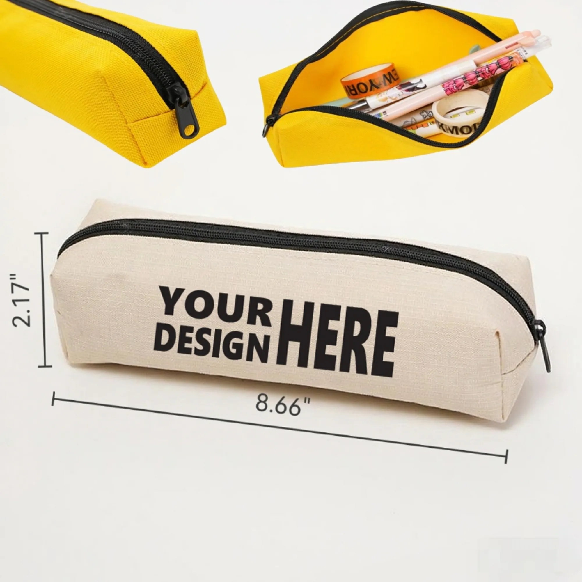 Solid-Colored Large-Capacity Pencil Case 4