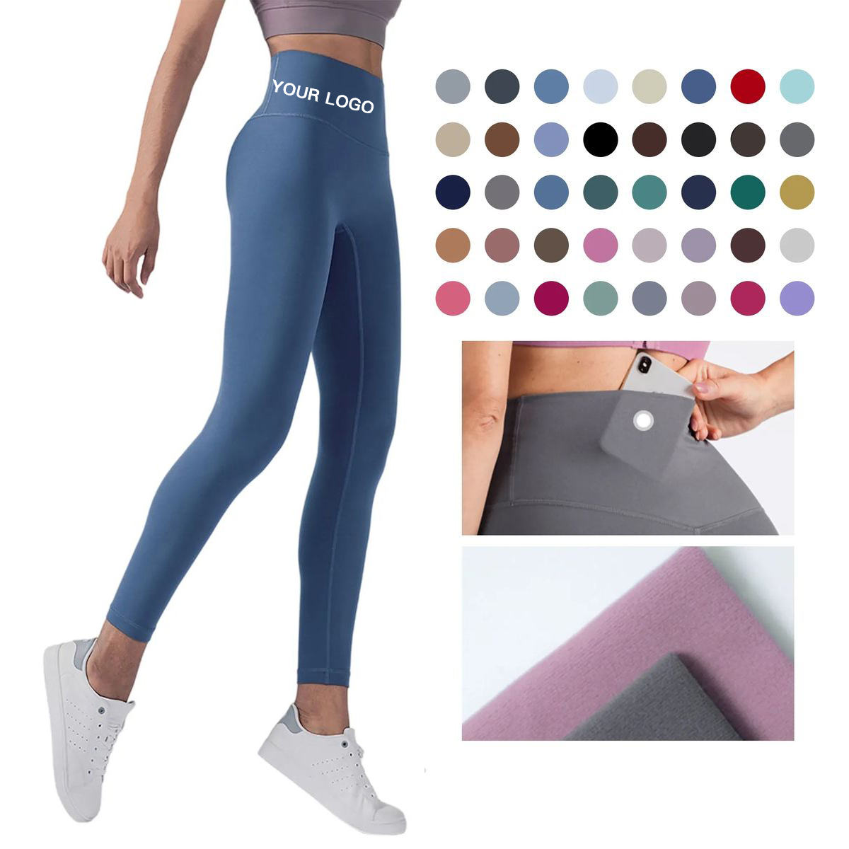 Stretch Yoga Leggings with Side Pockets 41