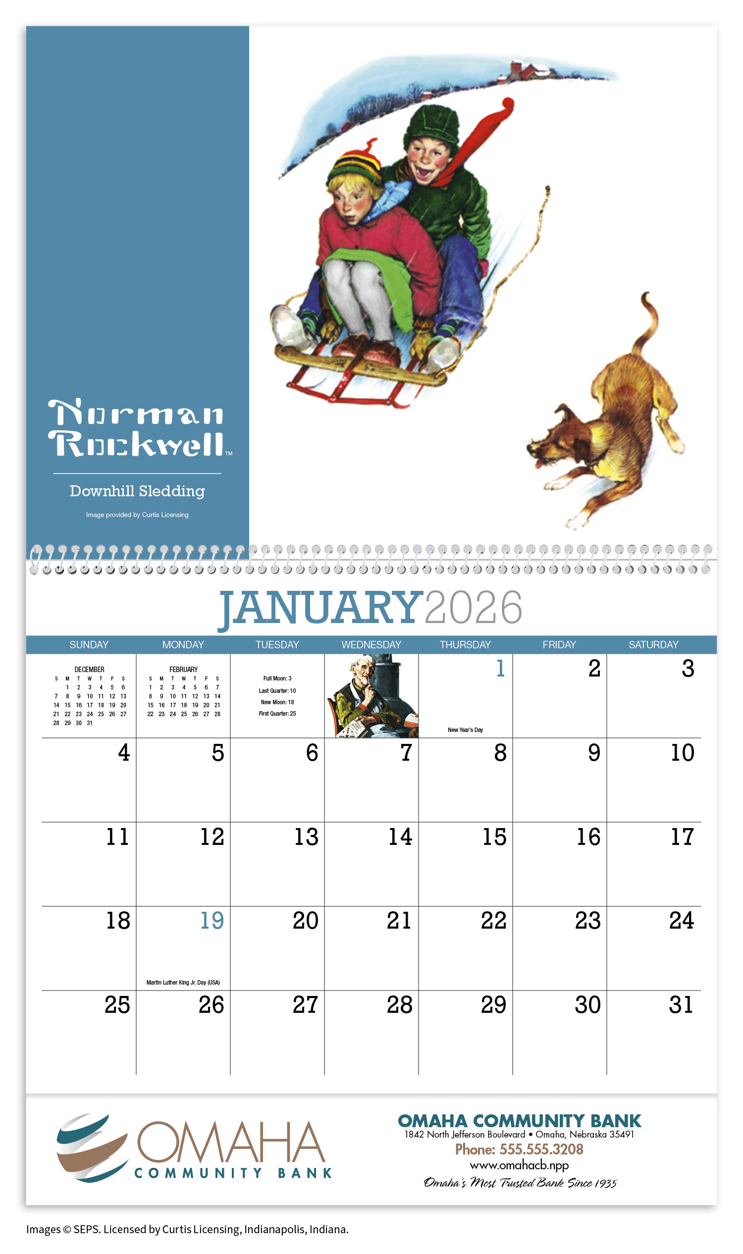 HotLine® Products Norman Rockwell Appointment Calendar - Spiral 69