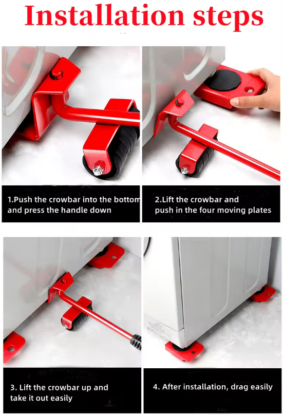 Heavy Furniture Appliance Moving Lifting System 5 Packs Mover Tool 2