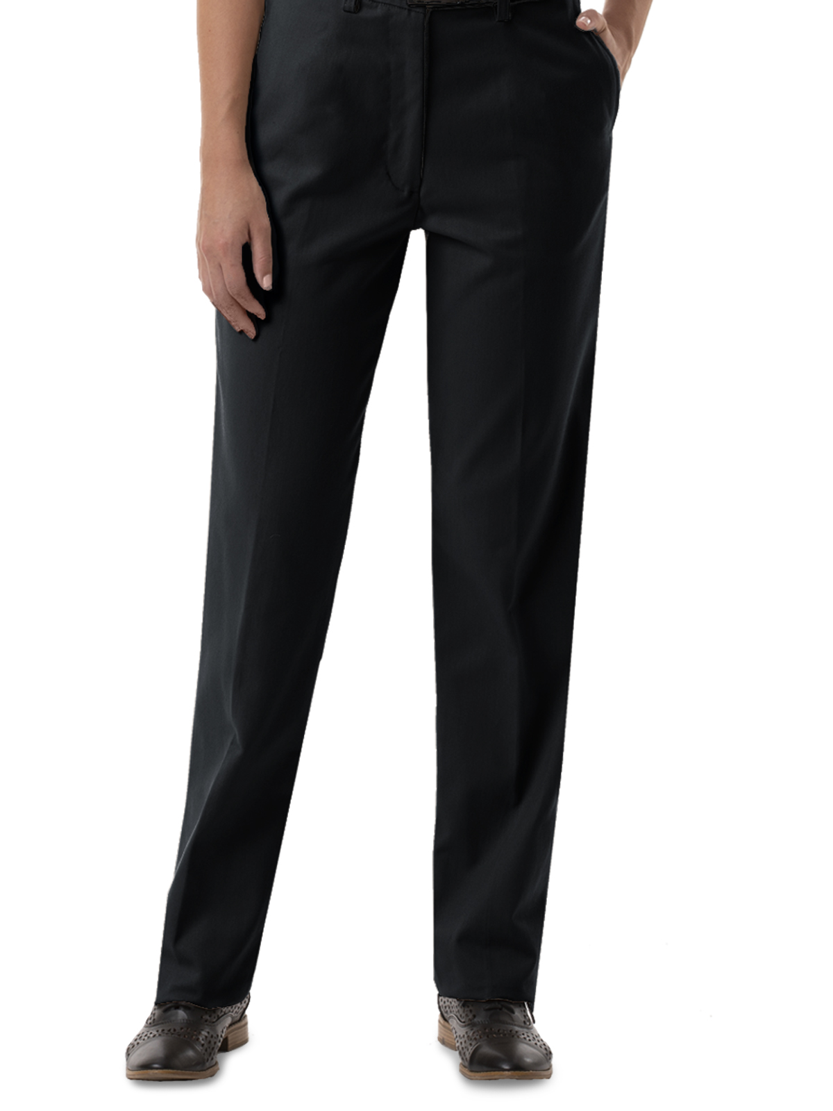 Blue Generation - Women's 4-Pocket Scotchgard Twill Flat Front Pant 3