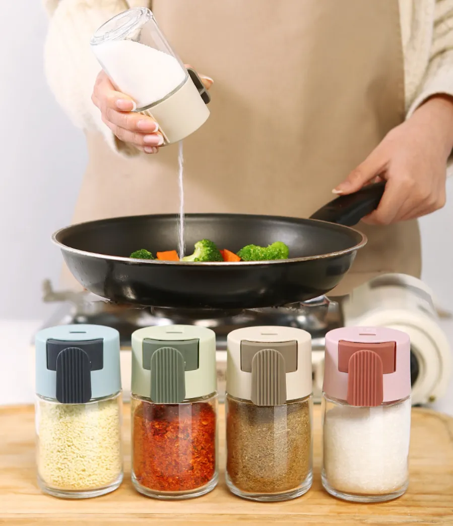 Press-type sealed condiment bottle & spice containers 5