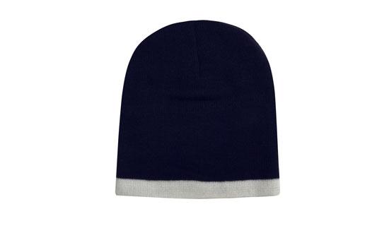 Roll Down Two Tone Acrylic Beanie - Toque 7