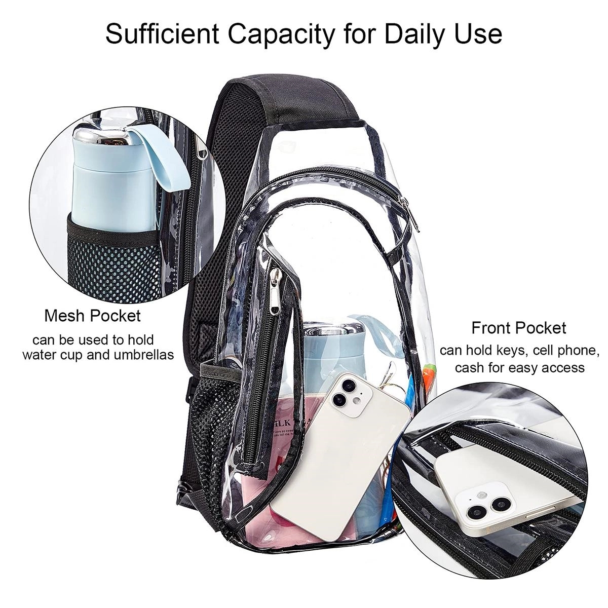 Clear Sling Crossbody Bag 2