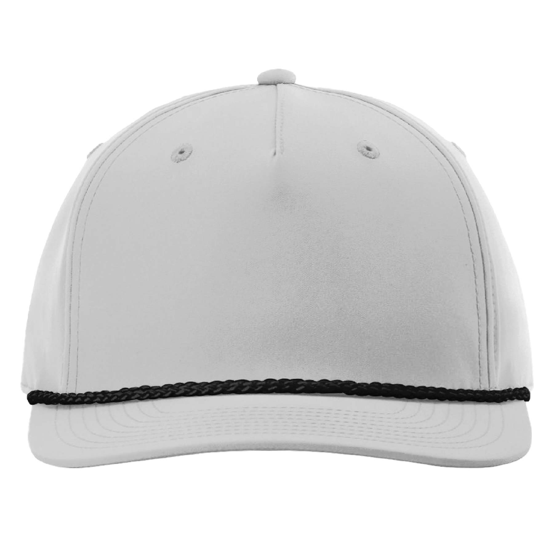 Richardson #258 Five Panel Rope Cap w/Leatherette Adhesive Patches or Embroidery 3