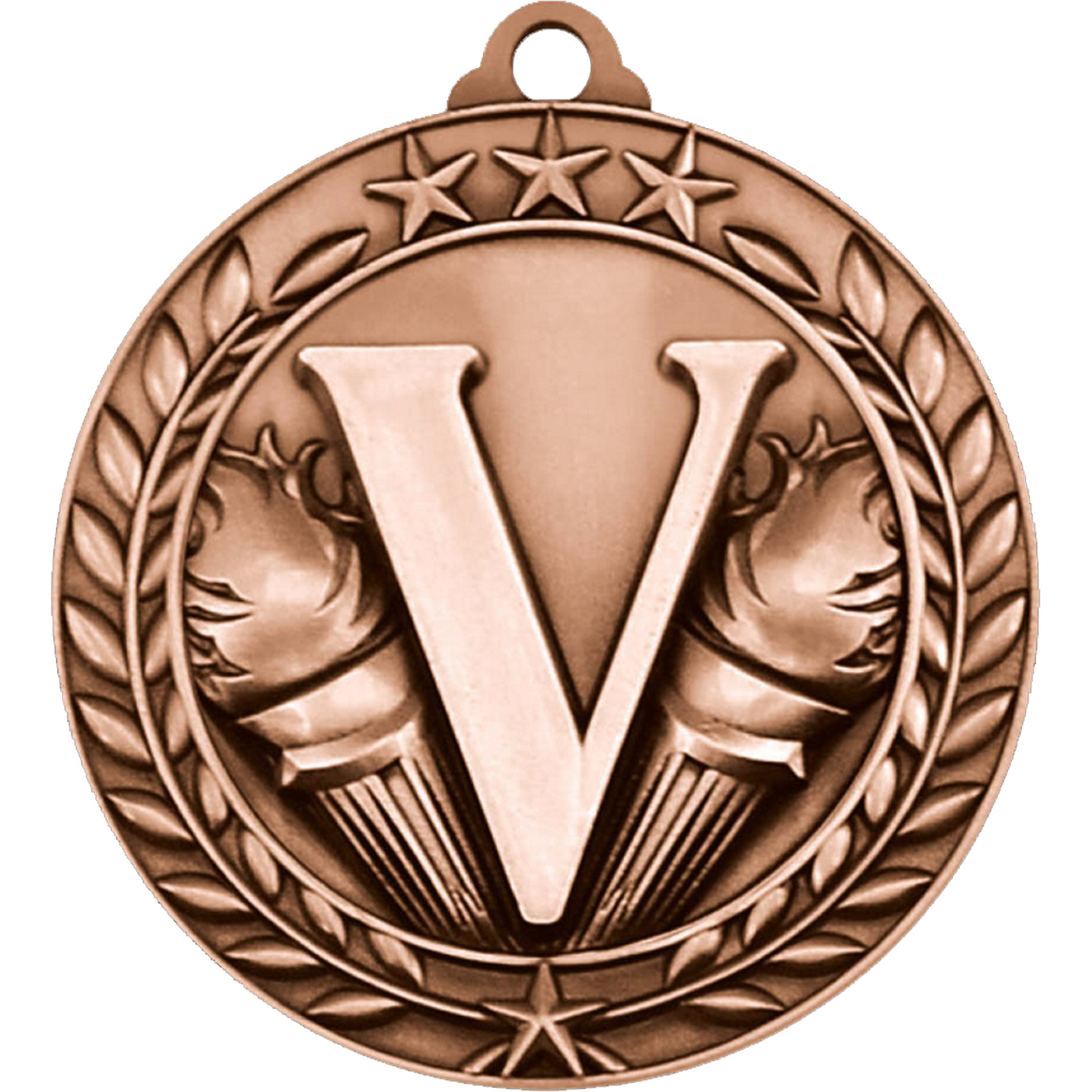 Stock Small Academic & Sports Laurel Medals: Victory 5