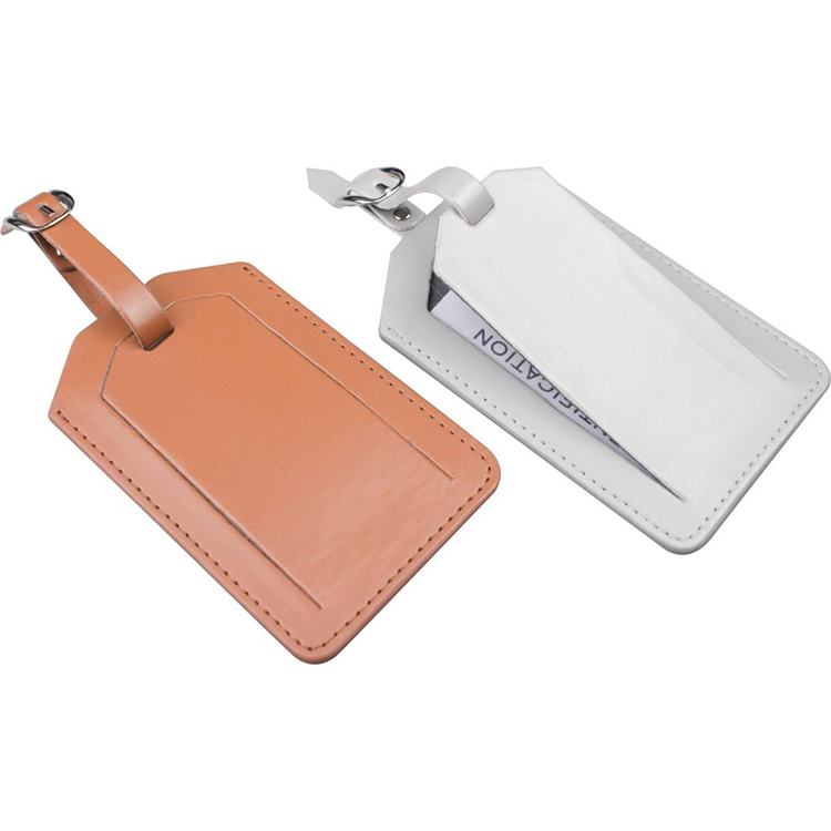 Long Rectangular Leather Luggage Tag 5