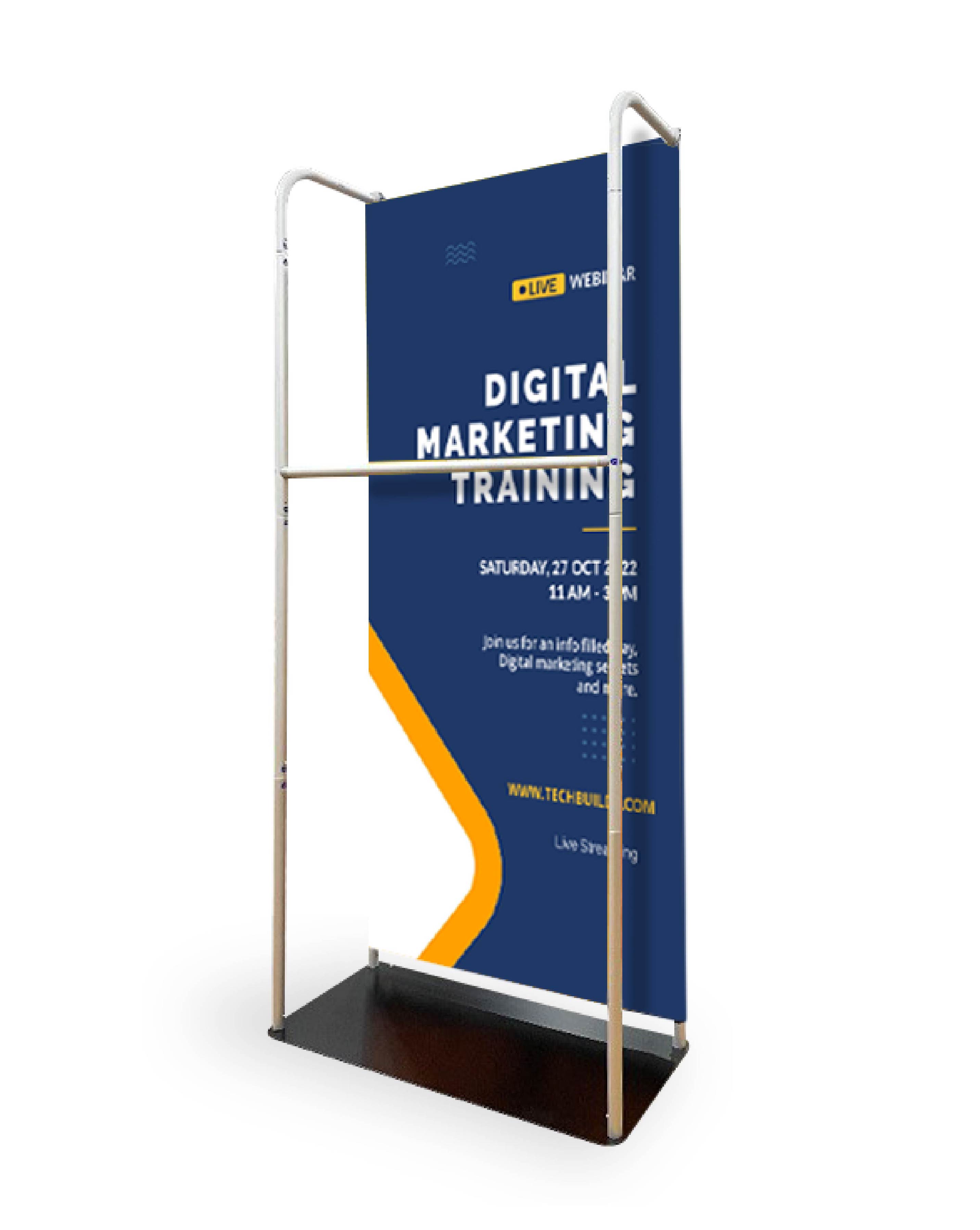 Tension Fabric Stand With Hanging Rail 3