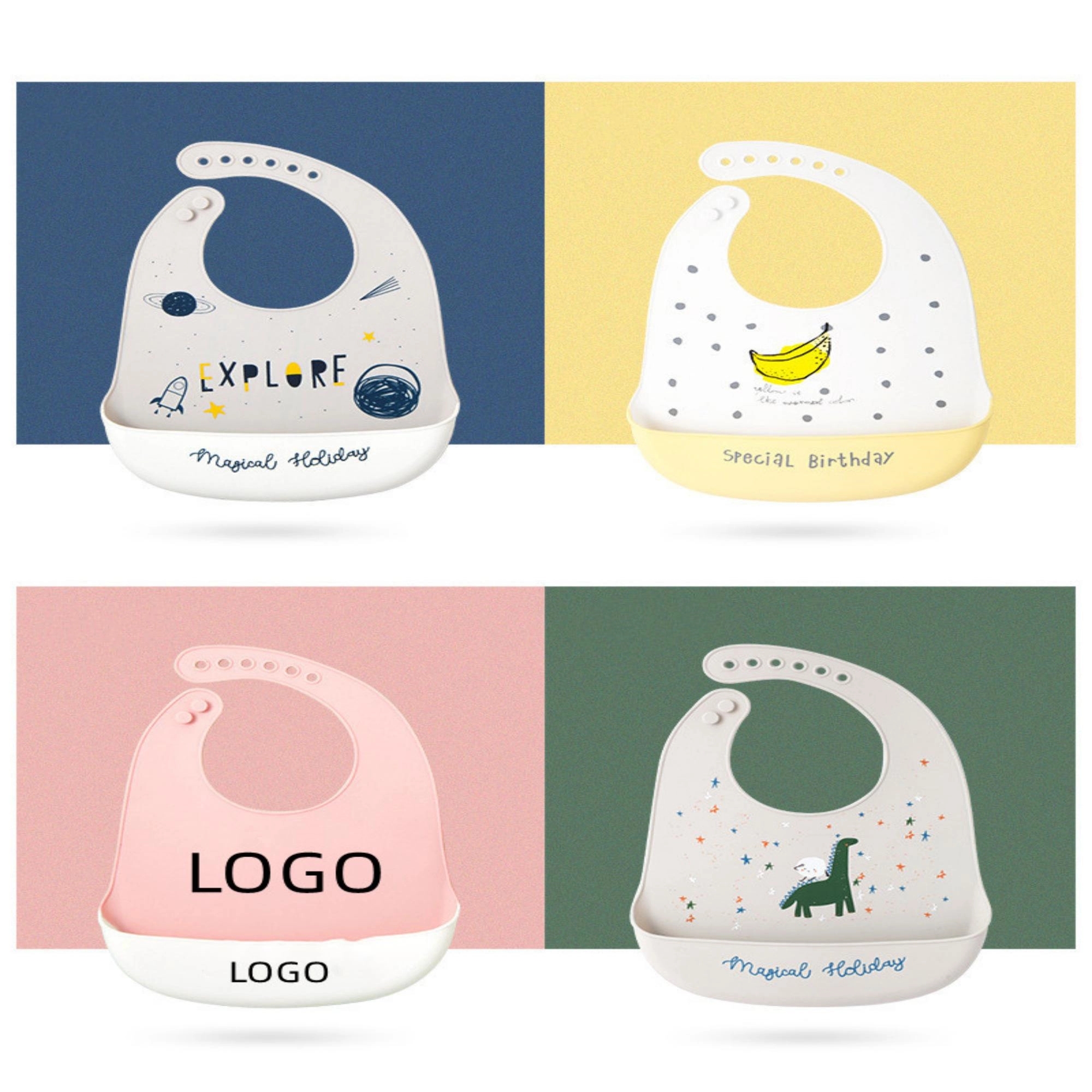 Silicone Baby Bibs With Food Pocket 3
