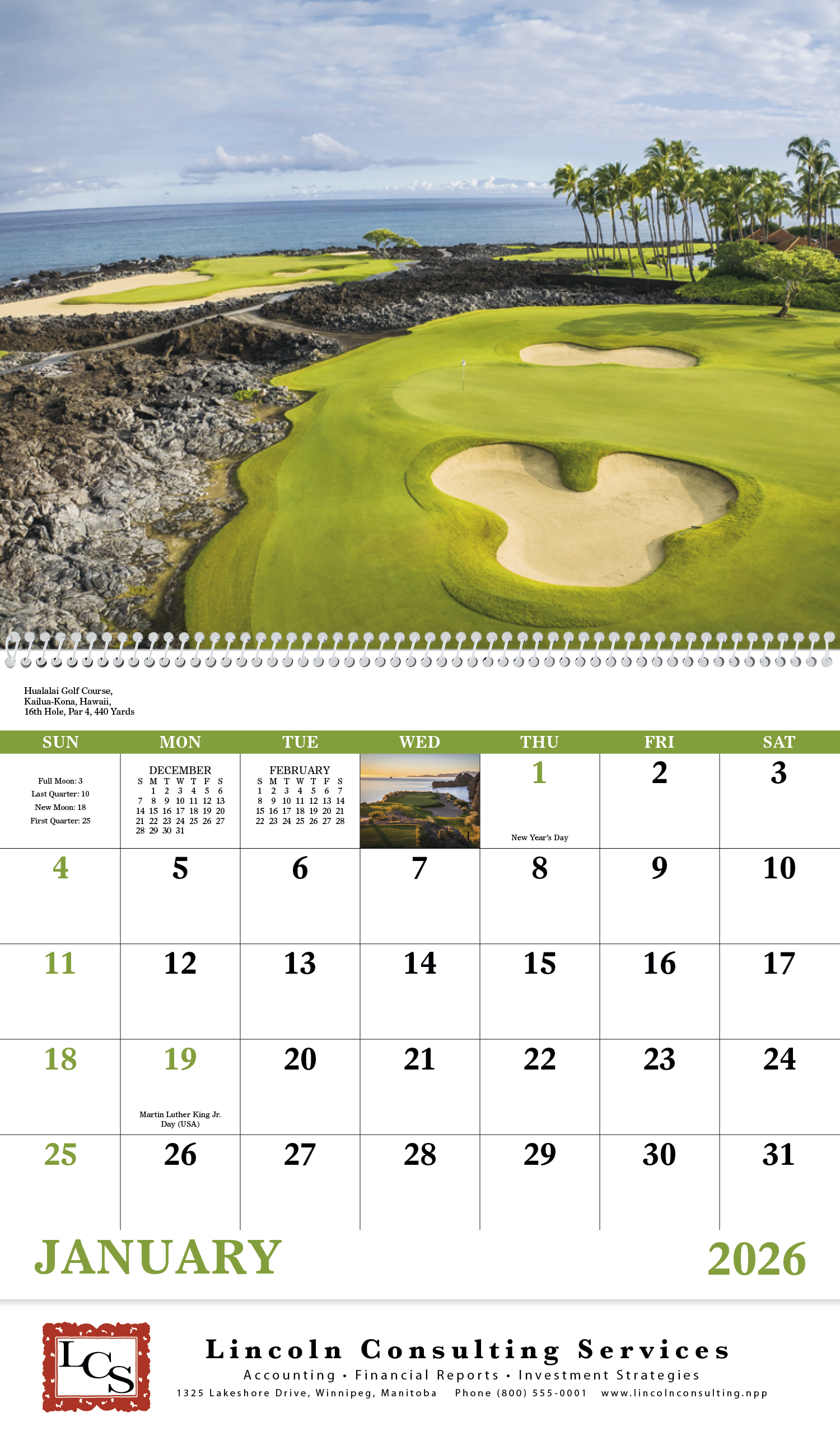 Good Value™ Fairways & Greens - Spiral Calendar 8