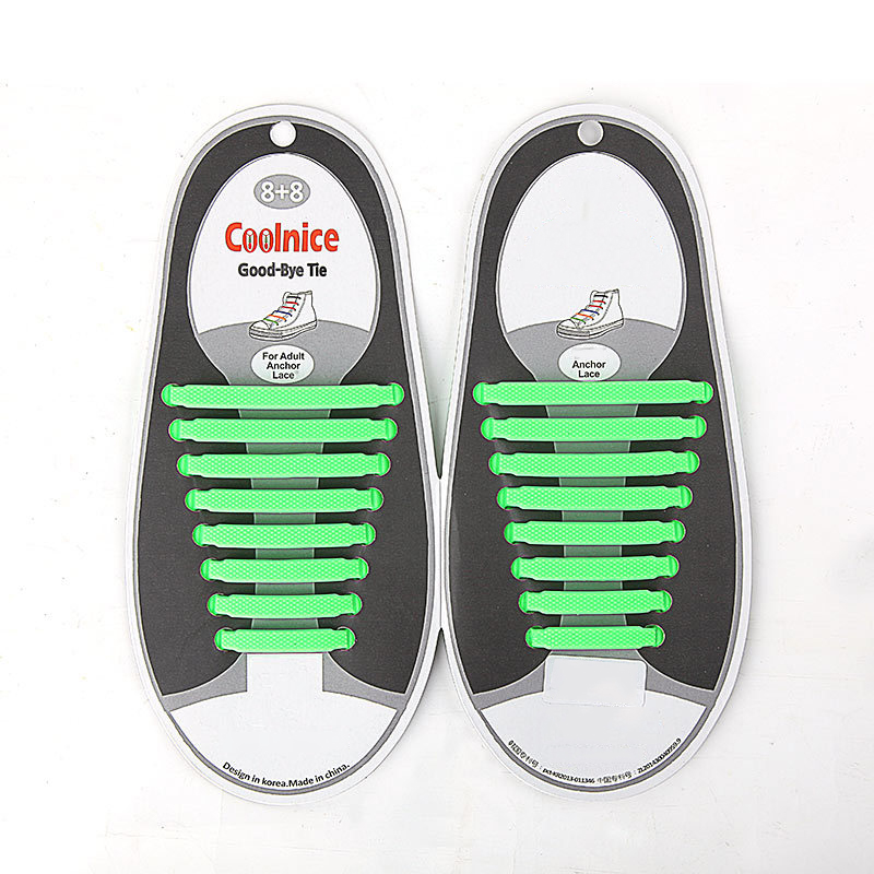 COOLNICE Never Tie Silicone Shoelaces kit for Adults 8