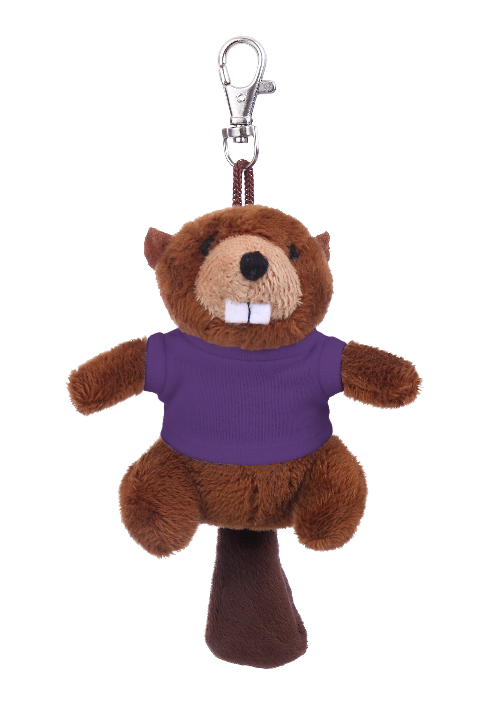 Soft Plush Beaver Keychain with Tee 8