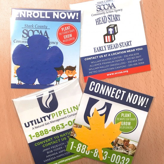 Double-Sided Custom Flat Card Seed Paper Giveaways 3