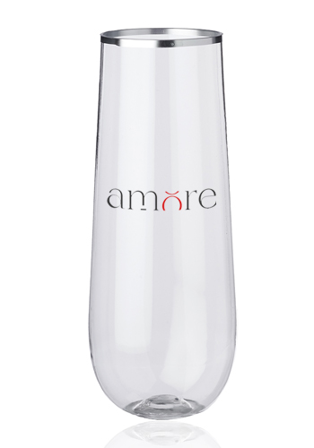 Reserv 9 oz. Plastic Stemless Flute 1