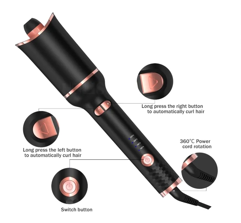 Automatic Rotating Ionic Curling Iron 5