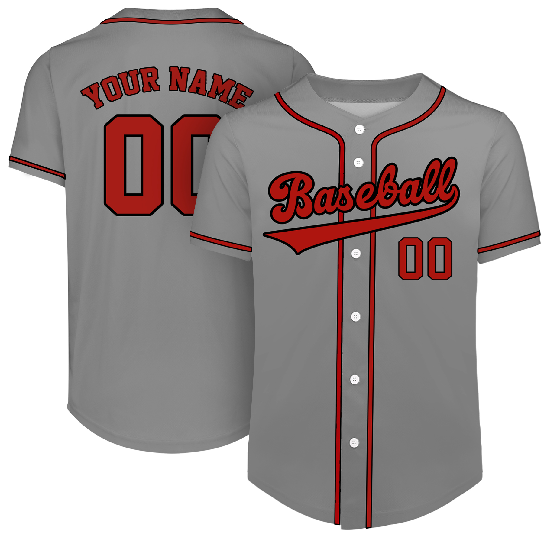 Custom Full-Button Baseball Jersey (Full Color Dye Sublimated) 22