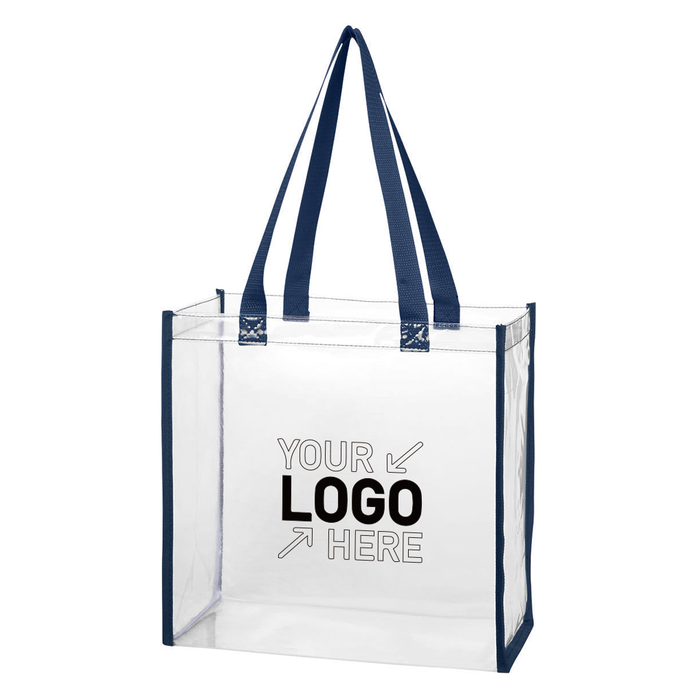 Clear PVC stadium tote bag