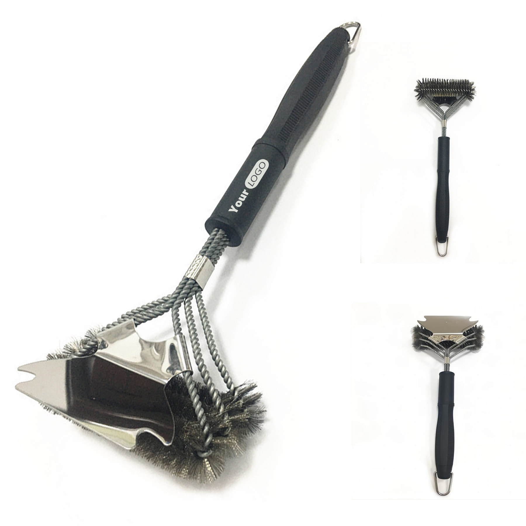 Stainless Steel Three Layer Steel Wire Baking Brush 2