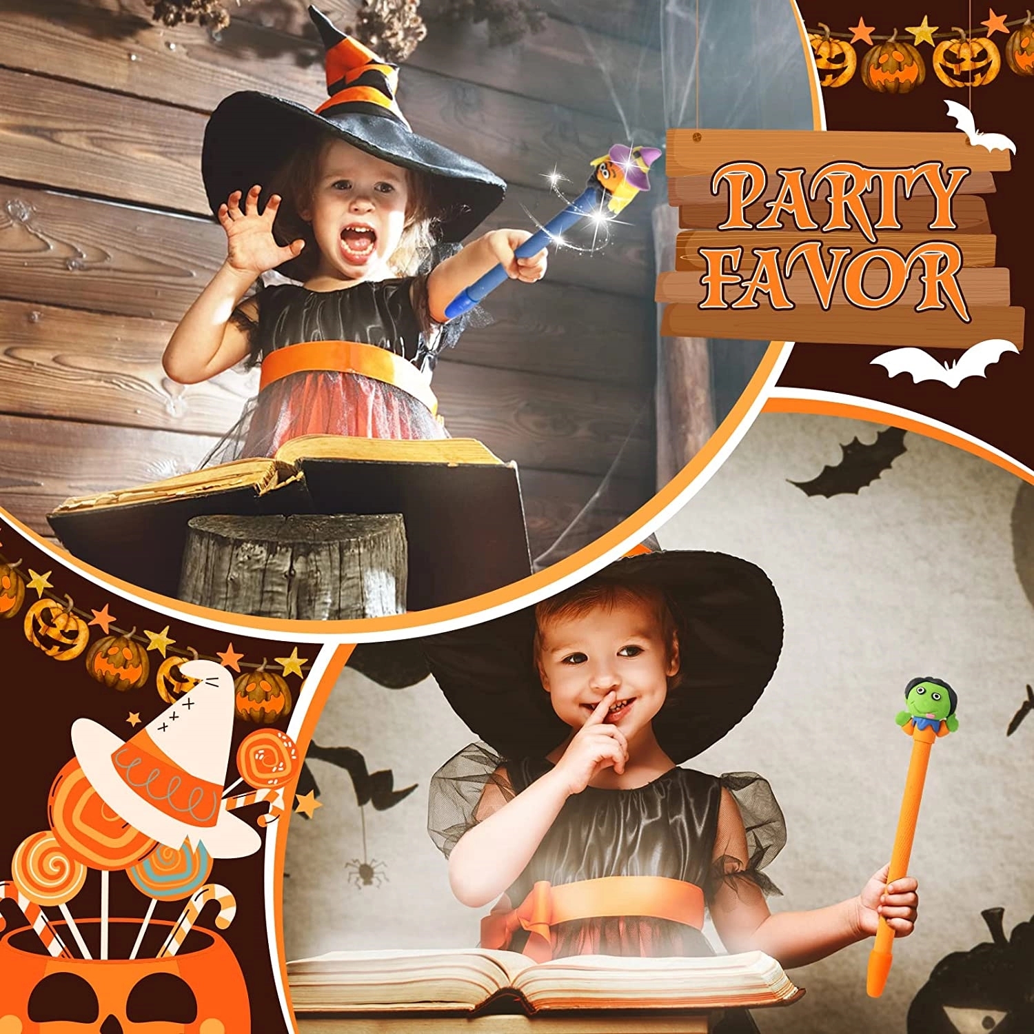 Halloween Pumpkin Witch Skull Heads Ghost Pen 1