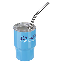 Mini Belmont 3 oz Double-Wall Stainless Steel Tumbler with Straw 32